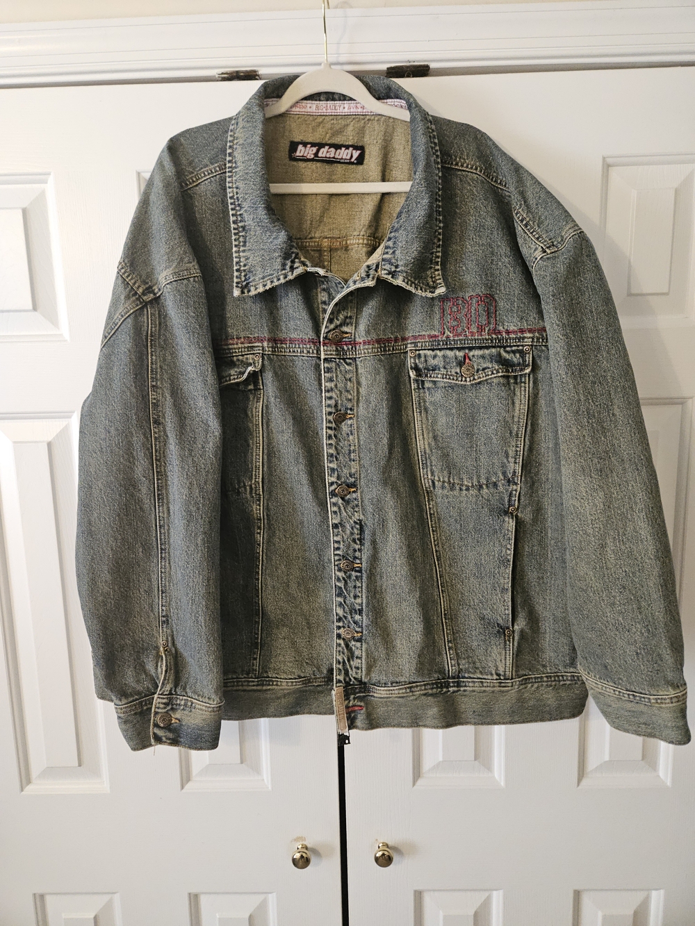 Big Daddy Livin Large Men's 3XLT Distressed Jean Jacket